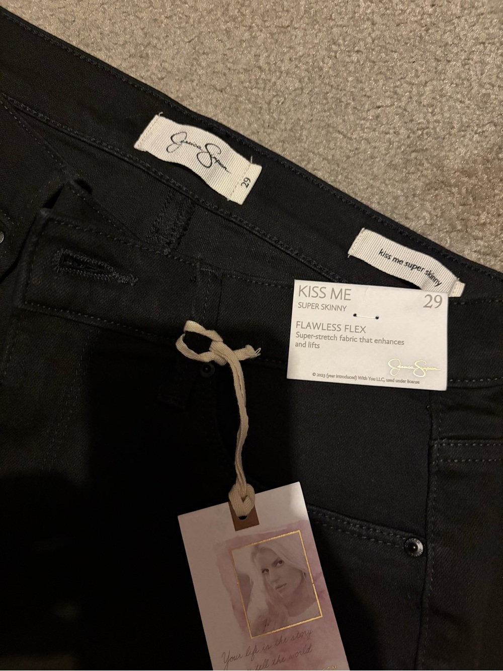 Jessica Simpson Kiss Me Super Skinny Jeans - Black